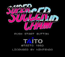 Super Soccer Champ (USA) Title Screen